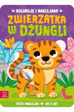 Koloruję i naklejam. Zwierzątka w dżungli