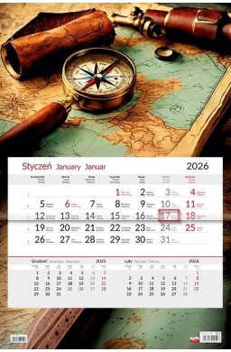 Kalendarz 2026 jednodzielny Kompas