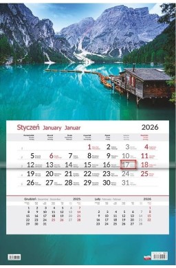 Kalendarz 2026 jednodzielny Łódki