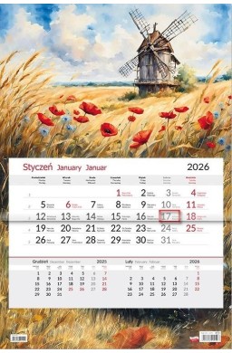 Kalendarz 2026 jednodzielny Młyn