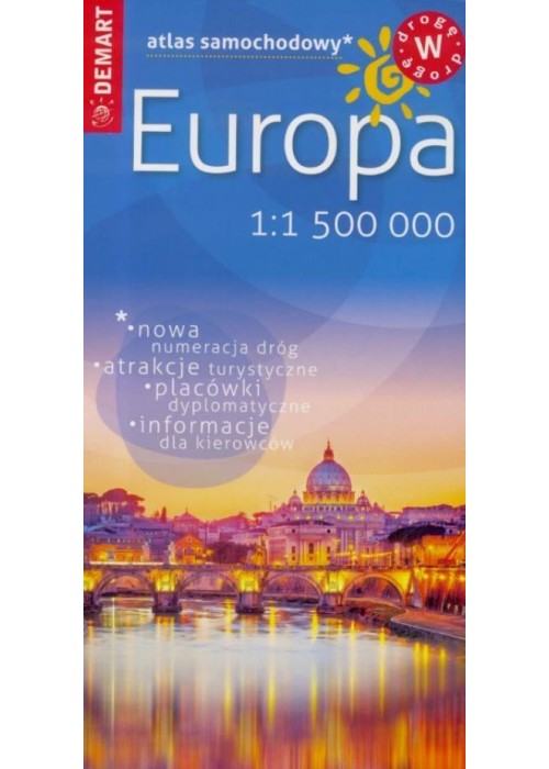 Atlas samochodowy - Europa 1: 1 500 000 DEMART