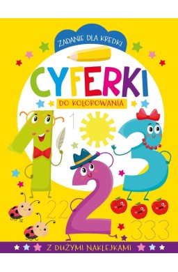 Zadanie dla kredki. Cyferki do kolorowania