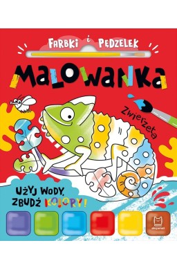 Farbki i pędzelek. Malowanka. Użyj wody, zbudź...