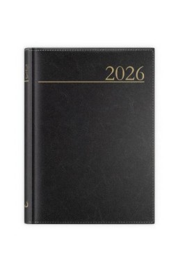 Kalendarz 2026 A5 dzienny Madrid czarny