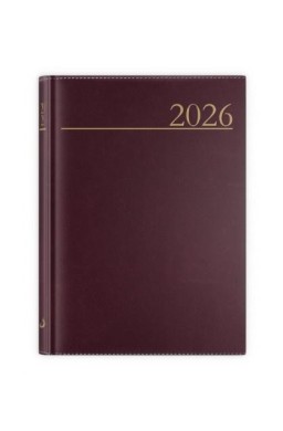 Kalendarz 2026 A5 dzienny Madrid brązowy