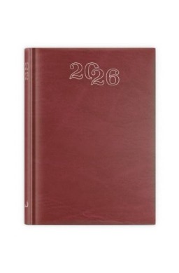Kalendarz 2026 A5 dzienny standard czerwony
