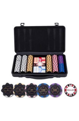 Zestaw pokerowy 300 żetonów z nominałami 14g