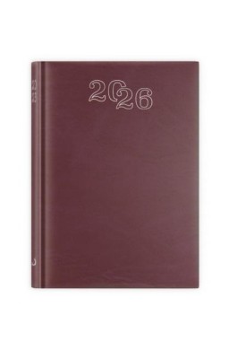 Kalendarz 2026 A5 dzienny standard bordowy