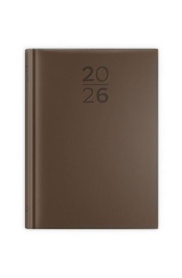 Kalendarz 2026 A5 dzienny print brązowy