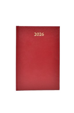 Terminarz 2026 dzienny A5 Divas bordowy