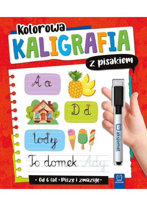 Kolorowa kaligrafia z pisakiem. Piszę i zmazuję