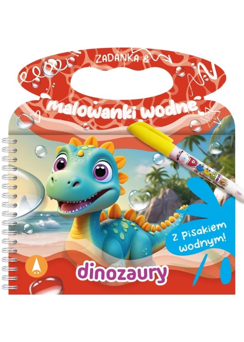 Zadanka & malowanki wodne. Dinozaury