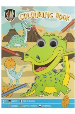 Kolorowanka ruchome oczy Dino