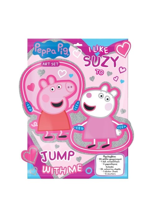 Kolorowanka z naklejkami Peppa