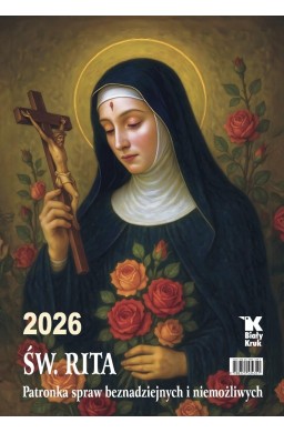 Kalendarz 2026 ścienny Św. Rita