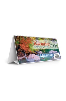 Kalendarz 2026 biurkowy mini poziomy stojący