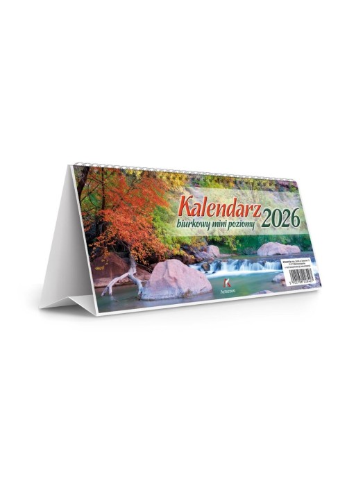 Kalendarz 2026 biurkowy mini poziomy stojący
