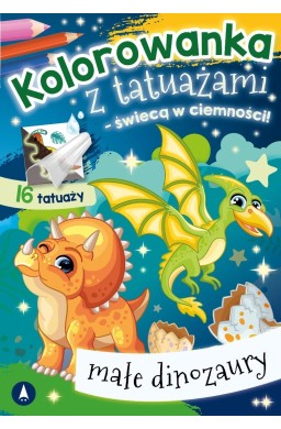 Kolorowanka z tatuażami Małe dinozaury