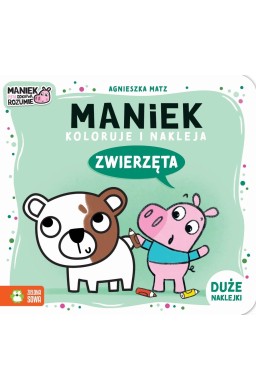 Maniek koloruje i nakleja. Zwierzęta