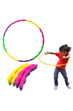 Hula Hop z wypustkami składane kolorowe 50cm 7el