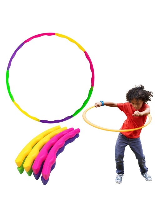 Hula Hop z wypustkami składane kolorowe 50cm 7el