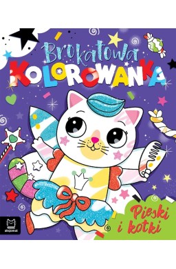 Brokatowa kolorowanka. Pieski i kotki