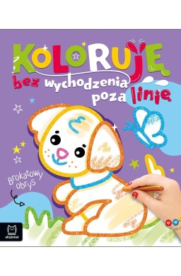 Koloruję bez wychodzenia poza linię Piesek brokat
