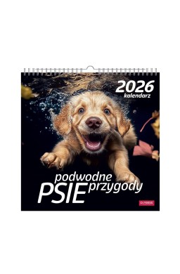 Kalendarz 2026 wieloplanszowy kwadrat Psy pod wodą