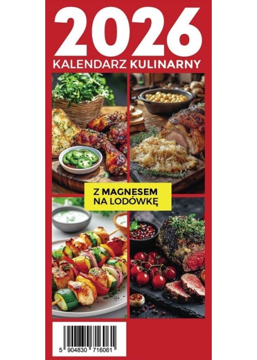 Kalendarz 2026 na lodówkę tygodniowy z przepisami