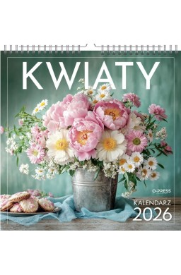 Kalendarz 2026 Wieloplanszowy Kwadrat Kwiaty
