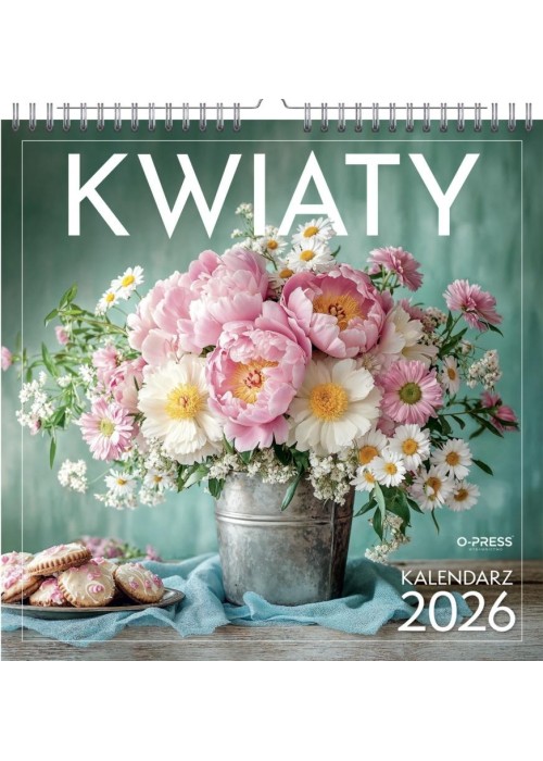 Kalendarz 2026 Wieloplanszowy Kwadrat Kwiaty