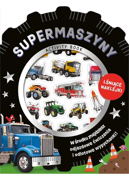 Wypukłe naklejki metaliczne. Supermaszyny