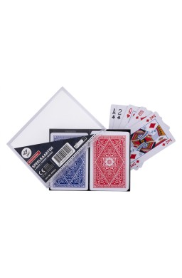 Komplet 2 talii kart w etui 100% platik 4 index