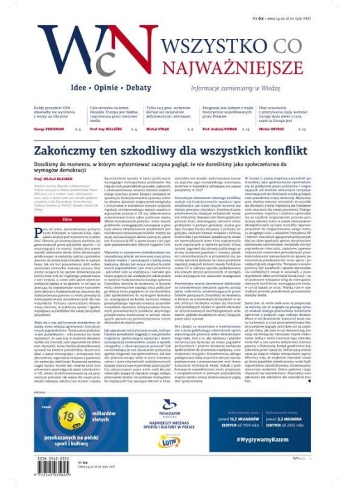 Wszystko, co Najważniejsze nr 62 Wszystko, co Najważniejsze nr 62