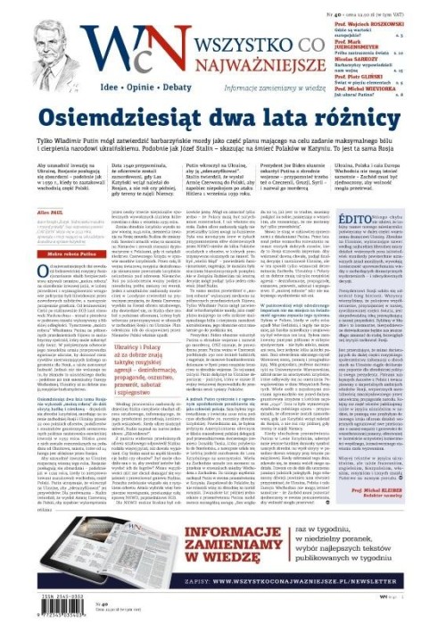 Wszystko, co Najważniejsze nr 40 Wszystko, co Najważniejsze nr 40