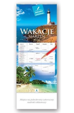Kalendarz 2026 notatnikowy Wakacje marzeń