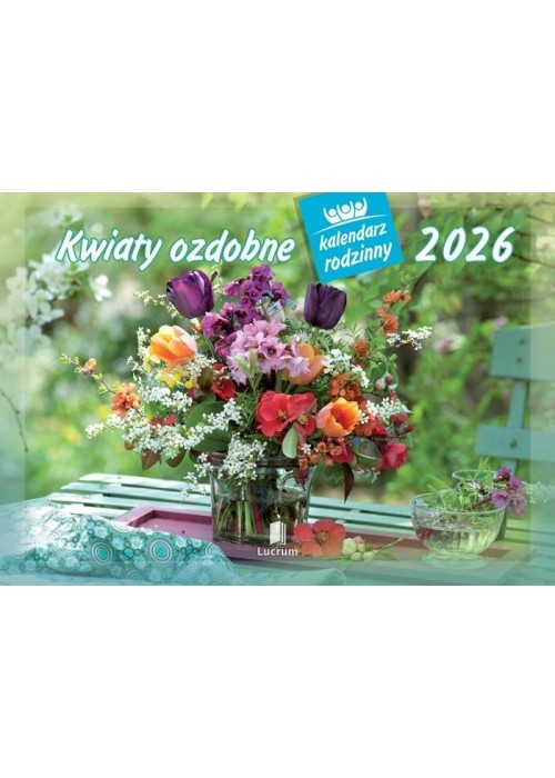 Kalendarz 2026 rodzinny Kwiaty ozdobne