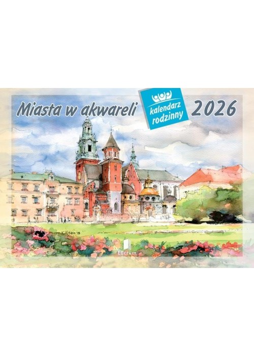 Kalendarz 2026 rodzinny Miasta w akwareli