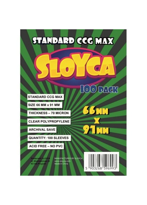 Koszulki Standard CCG MAX 66x91mm (100szt) SLOYCA