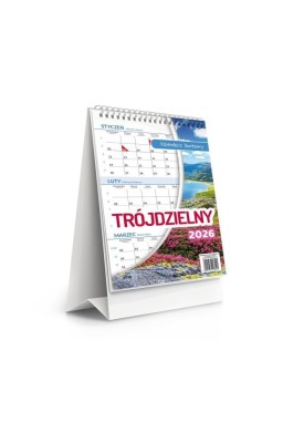 Kalendarz 2026 biurkowy trójdzielny Lux