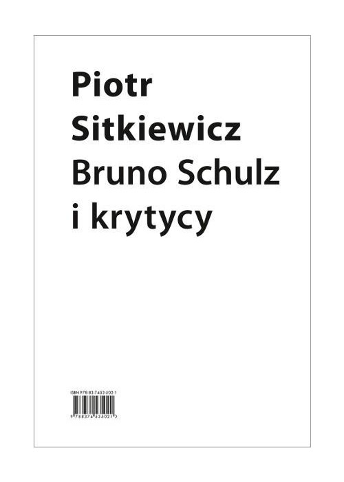 Bruno Schulz i krytycy