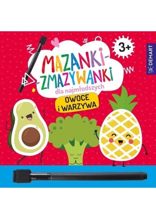 Mazanki-zmazywanki dla najmłodszych 3+ Owoce...