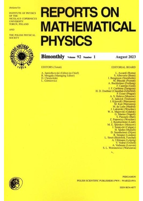 Reports on Mathematical Physics 92/1