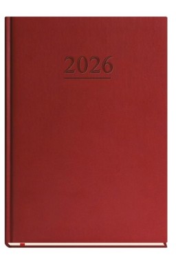 Terminarz 2026 B5 tygodniowy klasyczny bordowy