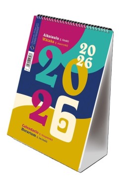 Kalendarz 2026 A5 pionowy ze spiralką kolory