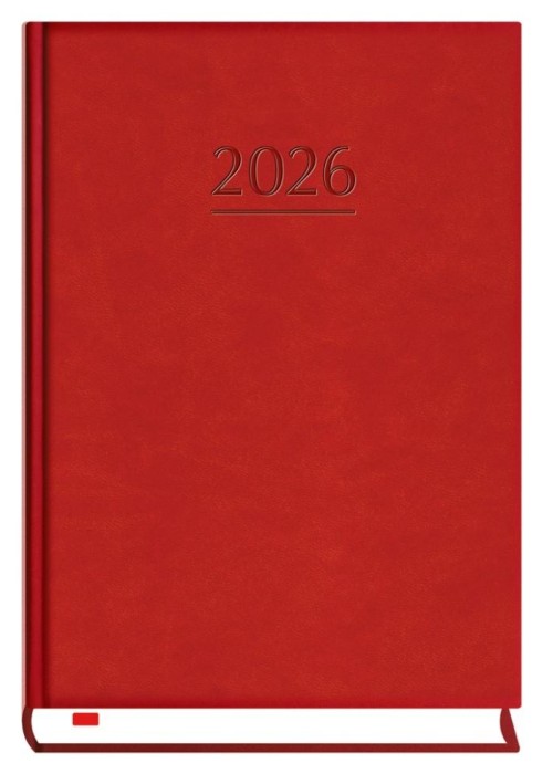 Terminarz 2026 B6 dzienny powszechny bordowy