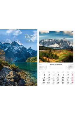 Kalendarz 2026 ścienny Tatry