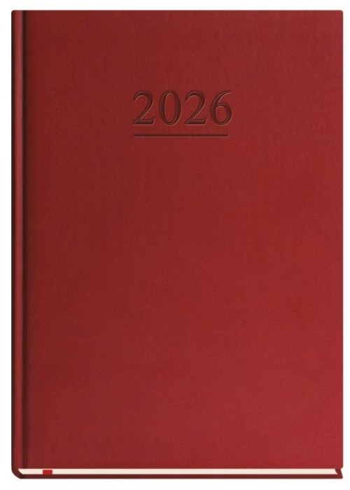 Terminarz 2026 A4 tygodniowy uniwersalny bordowy