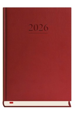 Terminarz 2026 A5 dzienny Menadżera bordowy