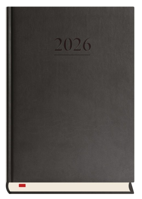 Terminarz 2026 A5 dzienny Menadżera czarny